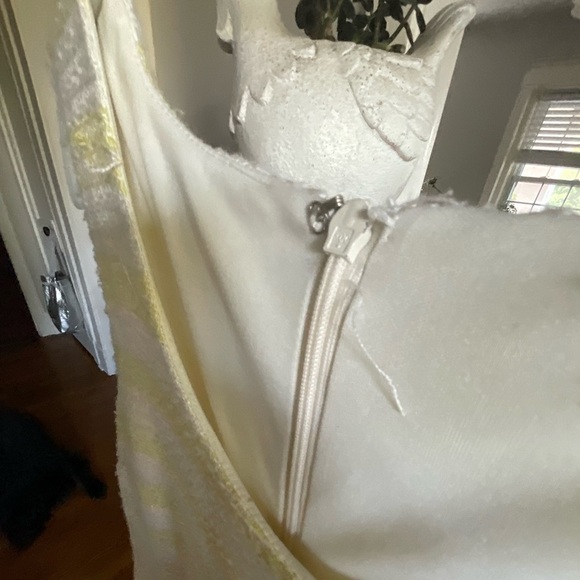 Yellow & White Striped Textured Sleeveless Shift Dress – Size Small (NWOT) - Picture 9 of 15